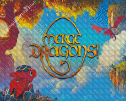 Video Game Merge dragons Diamond With Numbers