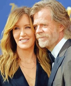 William h Macy with his wife Diamond Paintings