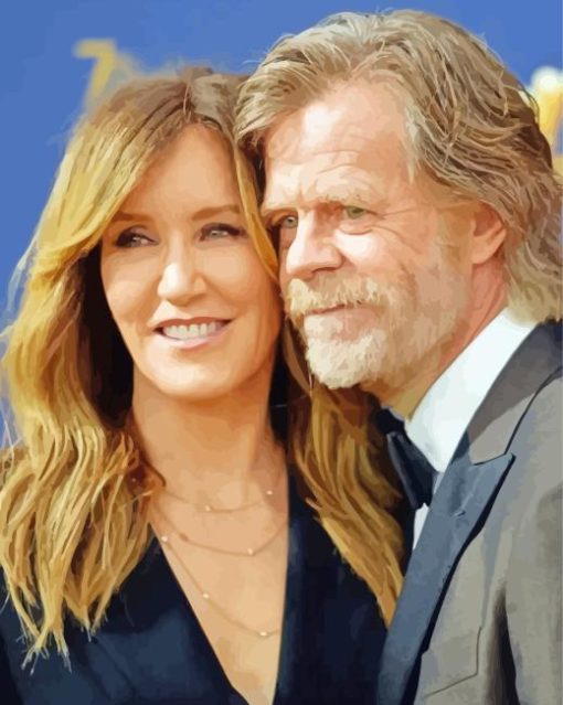 William h Macy with his wife Diamond Paintings