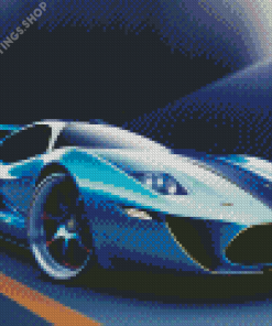 aesthetic blue car Diamond Paintings