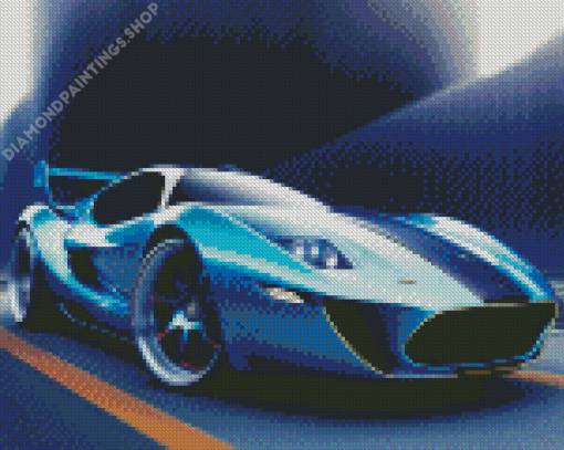 aesthetic blue car Diamond Paintings