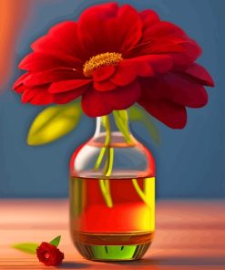 aesthetic red flower in glass bottle Diamond Dotz