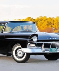 black 1957 ford Diamond Paints