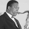 black and white Coltrane saxophonist Diamond Paintings