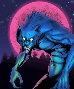 blood moon werewolf Diamond By Numbers