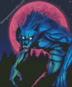 blood moon werewolf Diamond By Numbers