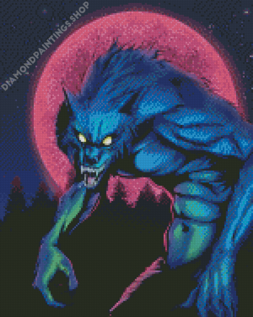 blood moon werewolf Diamond By Numbers