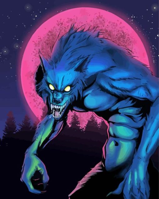 blood moon werewolf Diamond By Numbers