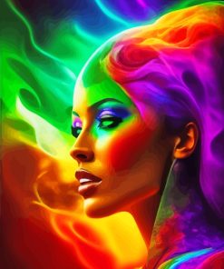 colorful smoke lady Diamond Dotz