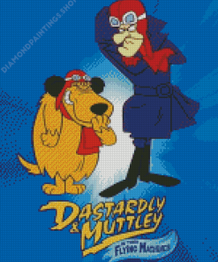 dastardly and muttley poster Diamond With Numbers