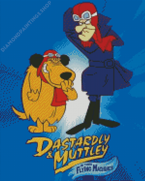 dastardly and muttley poster Diamond With Numbers