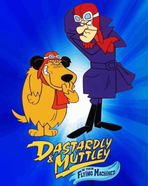 dastardly and muttley poster Diamond With Numbers