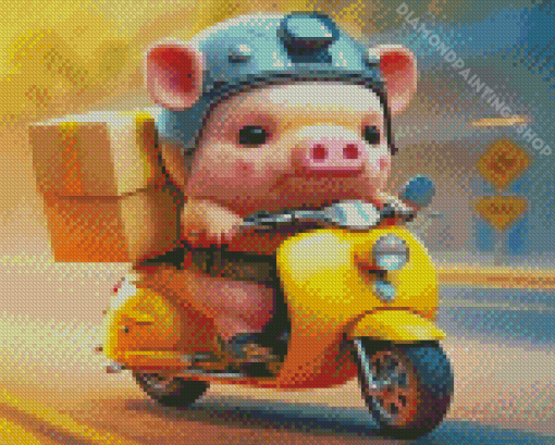 delivery pig Diamond Paints