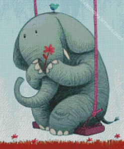 elephant swinging Diamond Paints