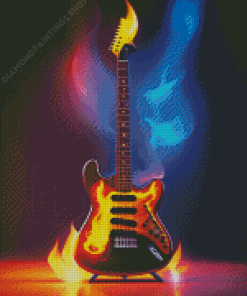 fire guitar Diamond Paintings