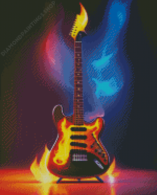 fire guitar Diamond Paintings