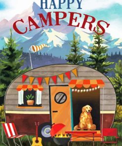 happy campers Diamond By Numbers