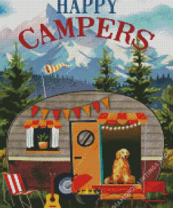 happy campers Diamond By Numbers