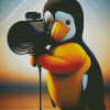 penguin the camera man Diamond Paintings