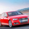 red Audi S4 car Diamond With Numbers