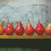 red Pears in a row Diamond Paintings