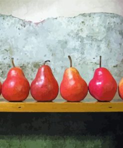 red Pears in a row Diamond Paintings