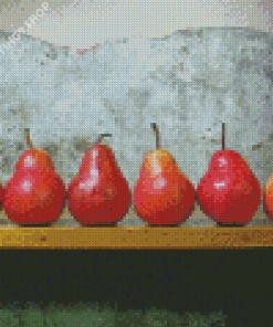 red Pears in a row Diamond Paintings