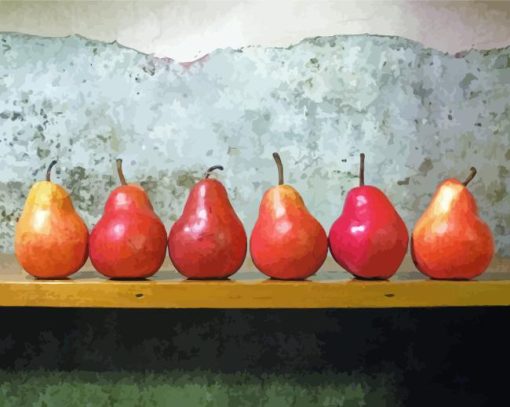 red Pears in a row Diamond Paintings