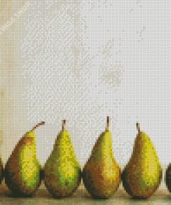 row of antique pears Diamond Paintings