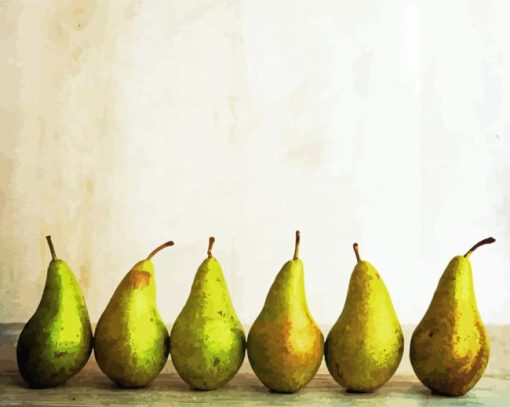 row of antique pears Diamond Paintings