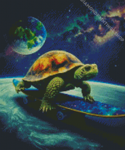 skater turtle Diamond By Numbers