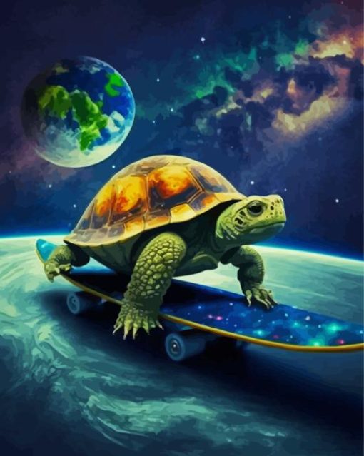 skater turtle Diamond By Numbers