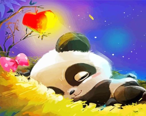 sleepy panda Diamond Paints