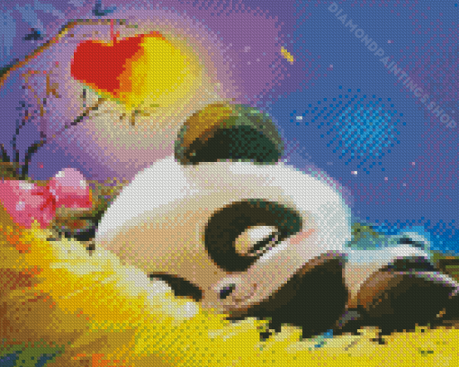 sleepy panda Diamond Paints