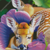 sleepy resting deer Diamond Paintings