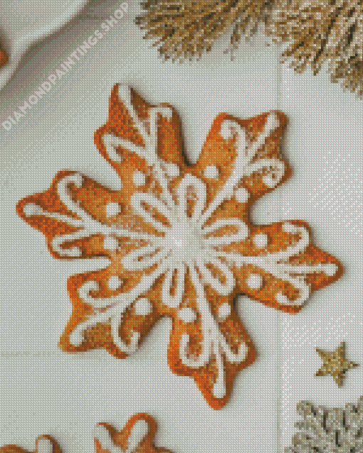 snowflake cookies Sweet Food Diamond Paintings