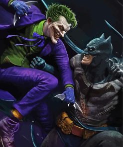 Batman and the joker fight Diamond Dotz