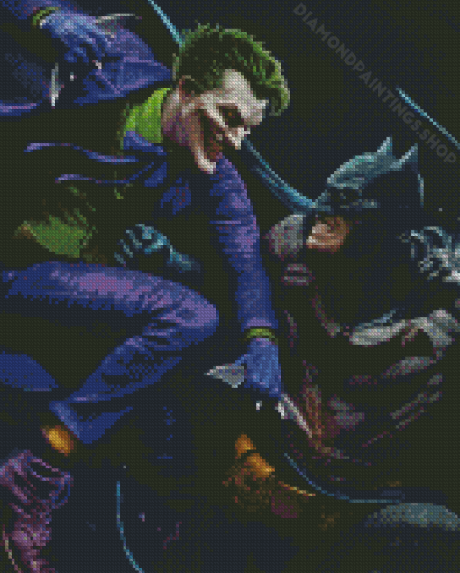 Batman and the joker fight Diamond Dotz