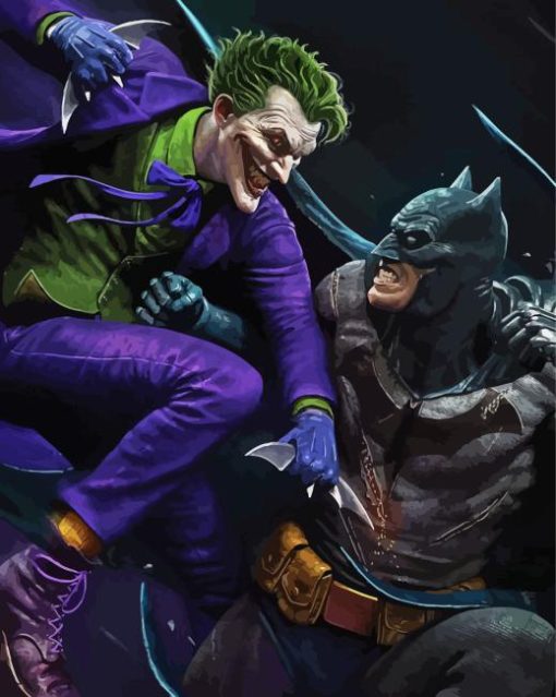 Batman and the joker fight Diamond Dotz