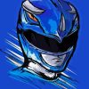 Blue Power Ranger Head Art Diamond Dotz