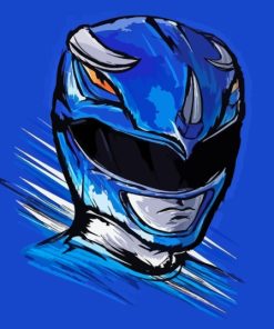 Blue Power Ranger Head Art Diamond Dotz