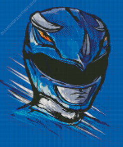 Blue Power Ranger Head Art Diamond Dotz