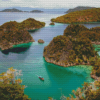 Boat in Raja ampat Diamond Paintings