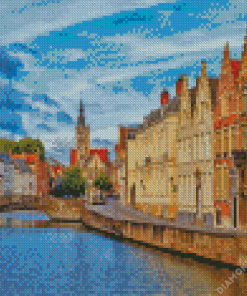 Bruges city canal Belgium Diamond Dotz