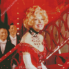 Carol Channing in Red Diamond With Numbers