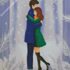 Christmas Couple in snow Diamond Paints