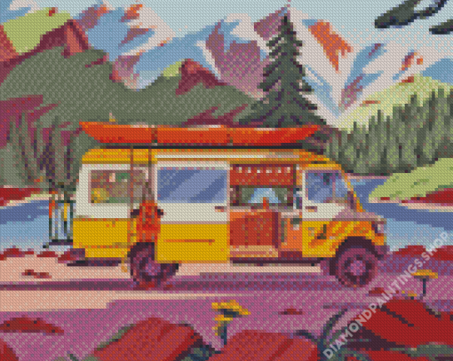 Illustration vanlife Diamond Paints