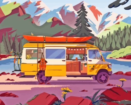 Illustration vanlife Diamond Paints