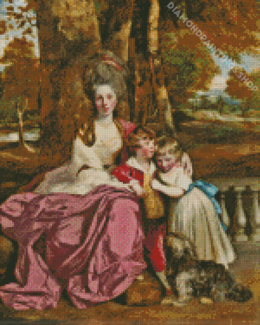 Lady Elizabeth Delmé and Her Children by Joshua Reynolds Diamond Paints