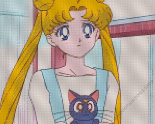 Luna and sailor moon Diamond Paintings